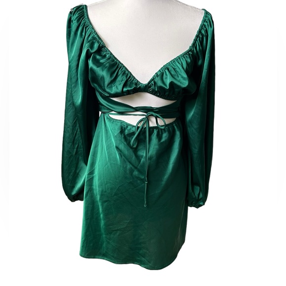 PRINCESS POLLY emerald green Nikita Mini dress size 8 NWOT - Picture 5 of 9